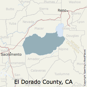 El_Dorado,California County Map